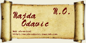 Majda Odavić vizit kartica